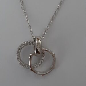 Silver Double Ring Pendant