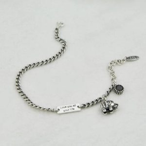 Silver Elephant and Onyx Bracelet