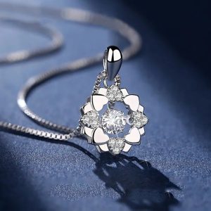 925 Silver Little Hearts CZ  Necklace