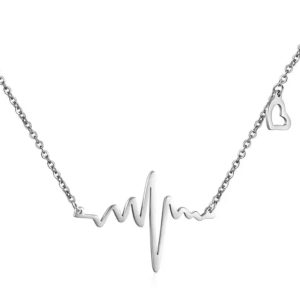 Silver Heartbeat Necklace