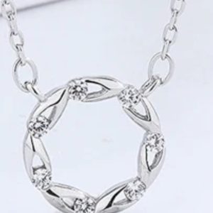 Silver Round CZ Necklace