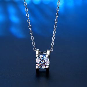 Silver CZ Slider Necklace