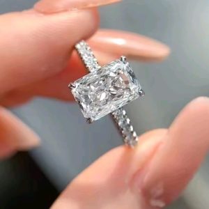 3ct Radiant Cut Moissanite Ring