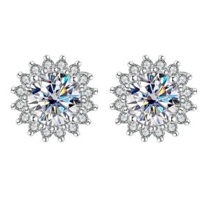 SPECIAL - 2ct Moissanite Sunflower Earrings