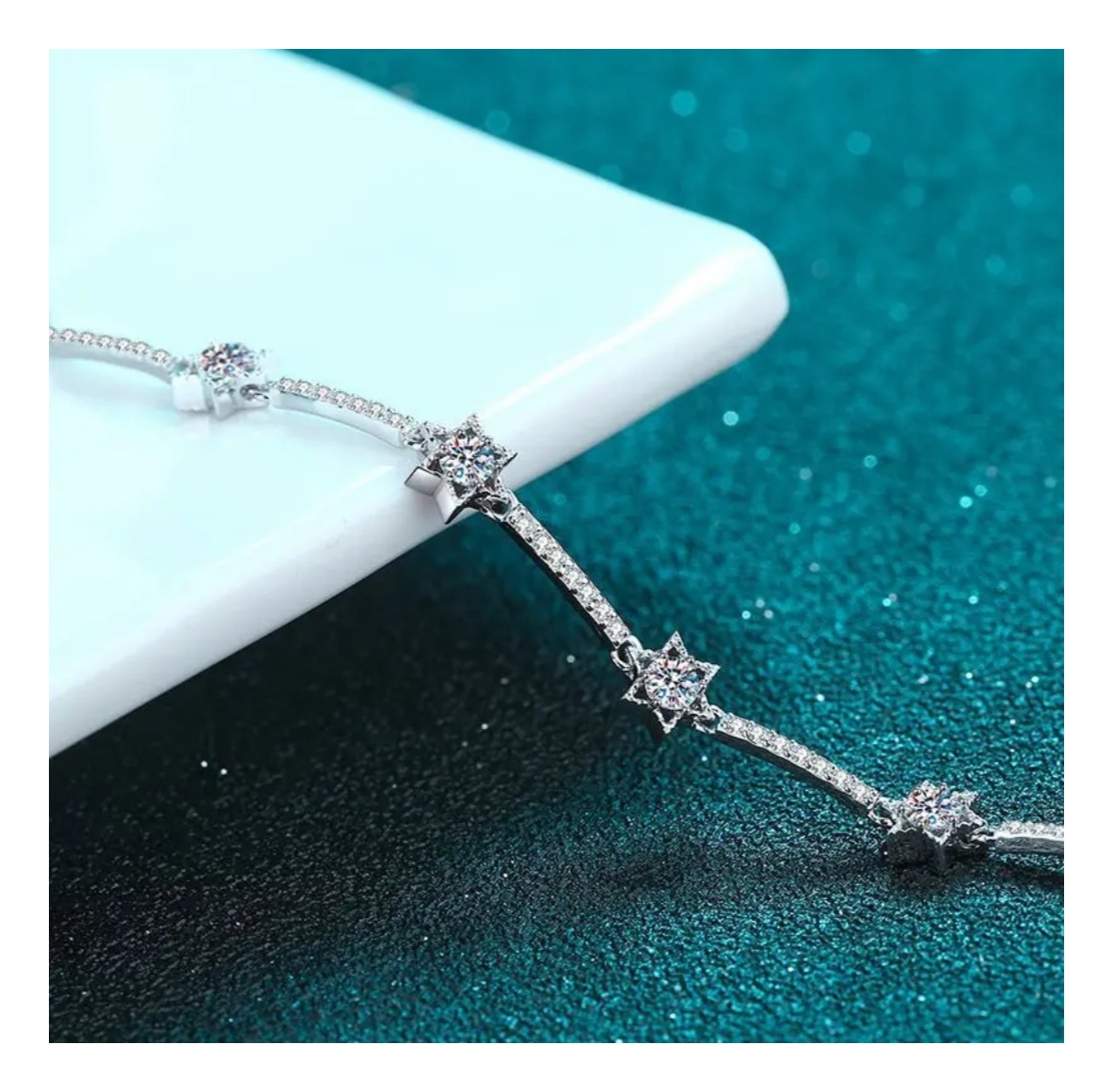 1ct Brilliant Cut Moissanite Star Bracelet - Image 4