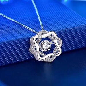 .50ct Moissanite Infinity Blossom Necklace