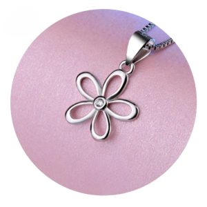 Silver Flower Necklace