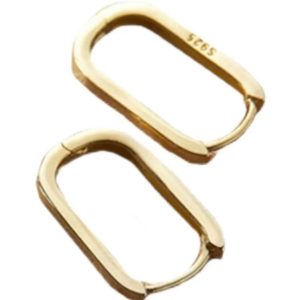 Silver, 14ct Gold Plated Earrings