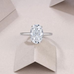 3ct Oval Moissanite Ring