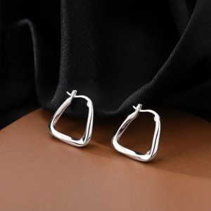 Silver Geometric Earrings