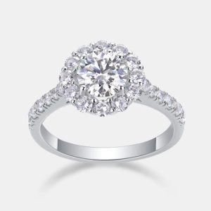1ct Moissanite Brilliant-cut Ring