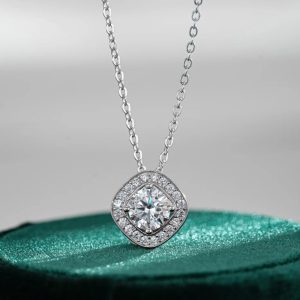 1ct Moissanite Micro Cluster Necklace