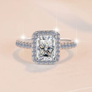 2ct Moissanite Radiant Cut Ring