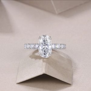 4ct Oval Moissanite Ring