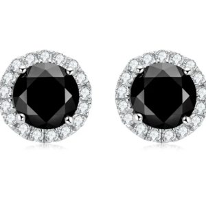 1.6ct Black Moissanite Earrings