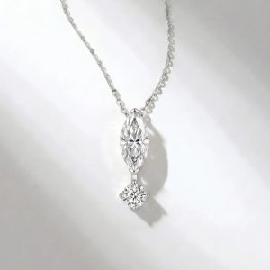 1ct Moissanite Marquise Necklace.