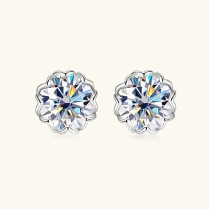 SPECIAL - 4ct Moissanite Protea Earring