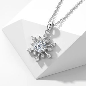 1ct - 6 Prong Moissanite Sunflower Necklace