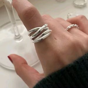 Elegant 925 Silver Open Ring