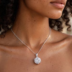 2ct Brilliant Cut Solitaire 6-Claw Moissanite Necklace